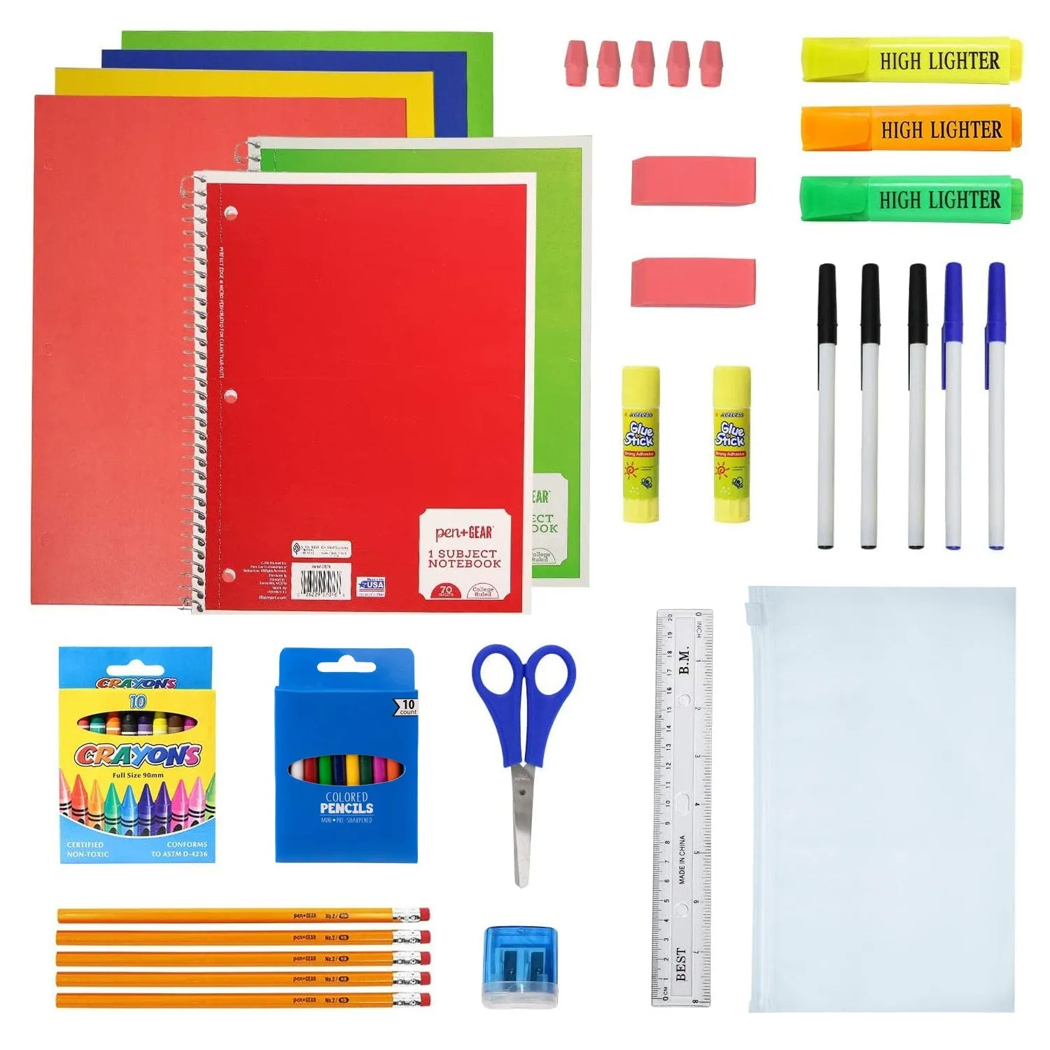 12 Black Wholesale 17 Backpacks Bundle with 12 Customizable School Supply Kits - Perfect for Students!