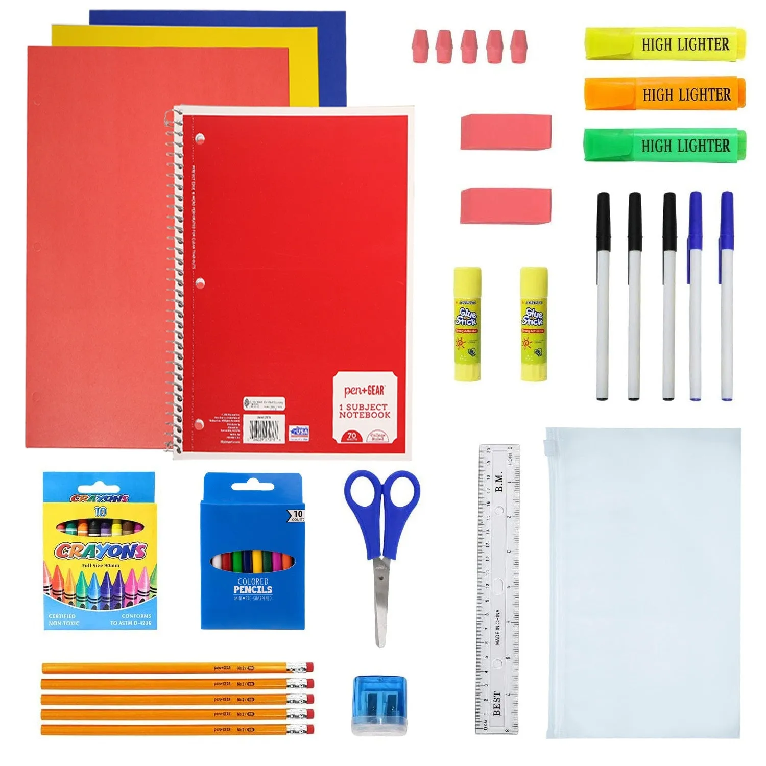 12 Black Wholesale 17 Backpacks Bundle with 12 Customizable School Supply Kits - Perfect for Students!