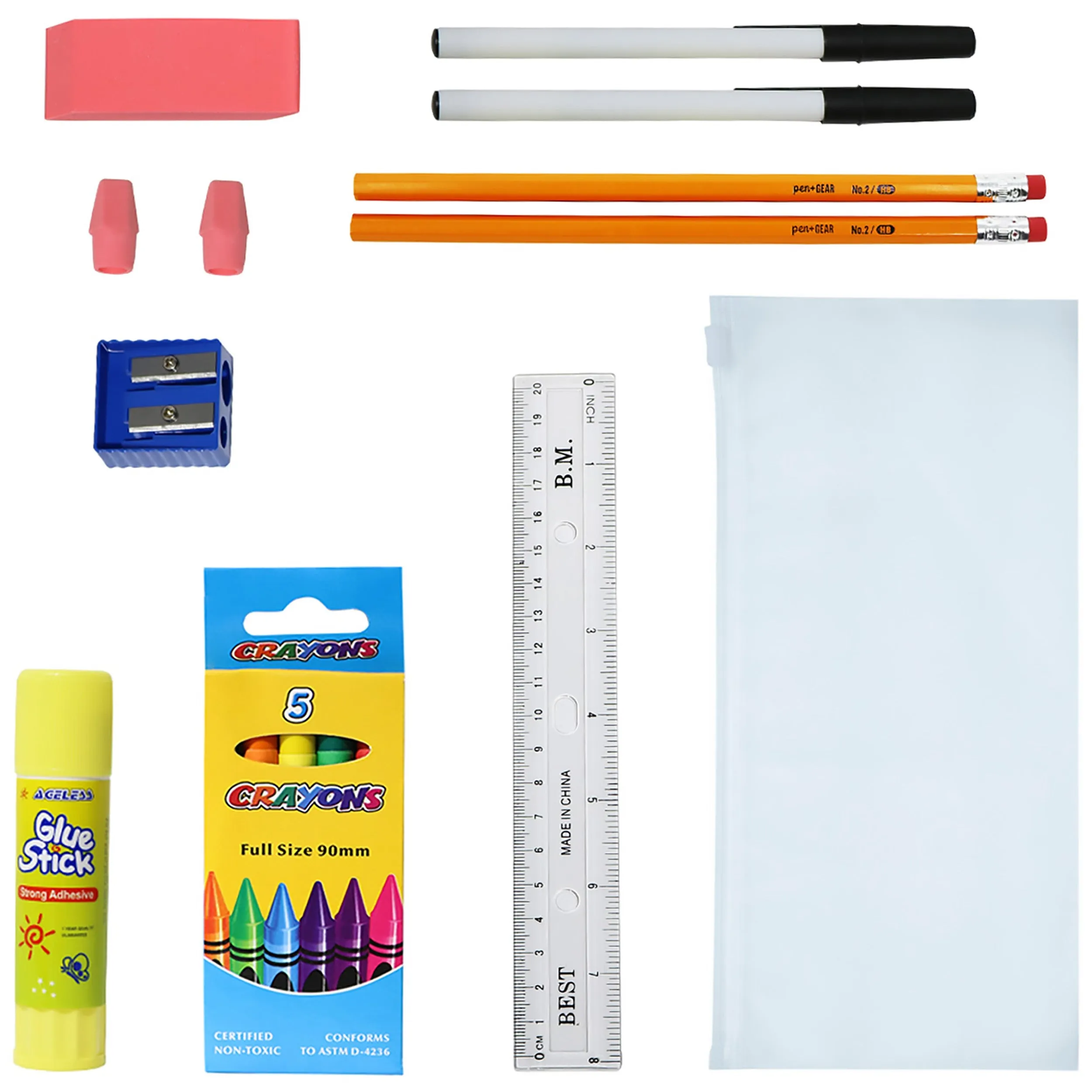 12 Black Wholesale 17 Backpacks Bundle with 12 Customizable School Supply Kits - Perfect for Students!