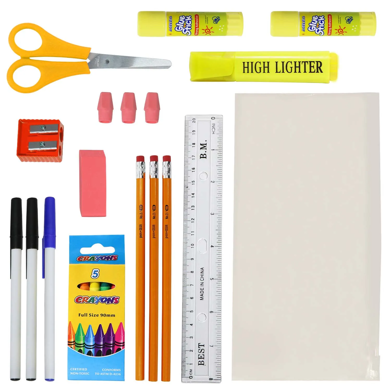 12 Black Wholesale 17 Backpacks Bundle with 12 Customizable School Supply Kits - Perfect for Students!