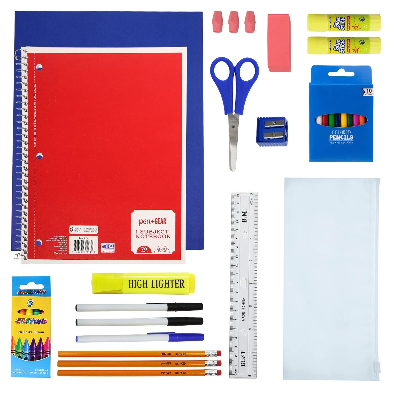 12 Black Wholesale 17 Backpacks Bundle with 12 Customizable School Supply Kits - Perfect for Students!