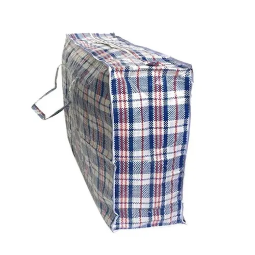 1x Extra Large Checkered Bags  - Striped Shopping Bags - 78cm x 65cm x 25cm