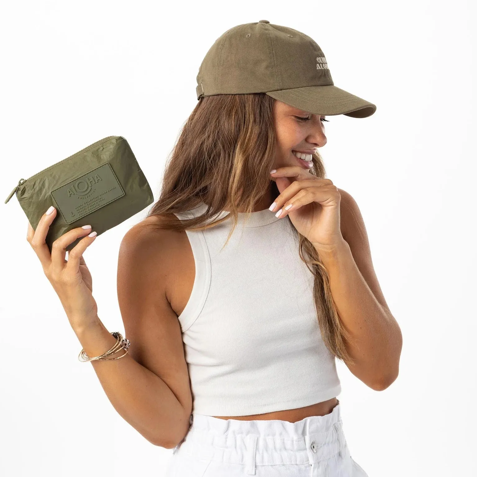 Stylish Aloha Collection Monochrome Mini Pouch - Versatile Travel Accessory for Everyday Essentials