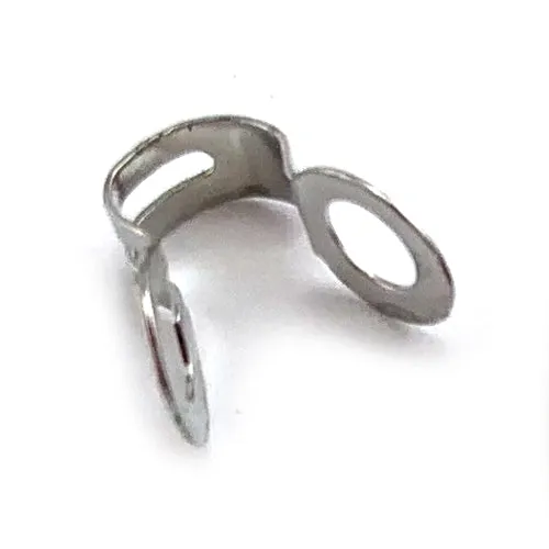 Ball Chain End Clip - Chrome - 2.4mm x Qty 100