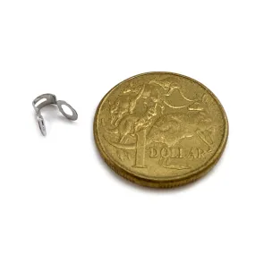 Ball Chain End Clip - Chrome - 2.4mm x Qty 100