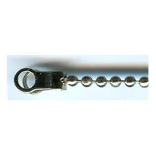 Ball Chain End Clip - Chrome - 3mm x Qty 100