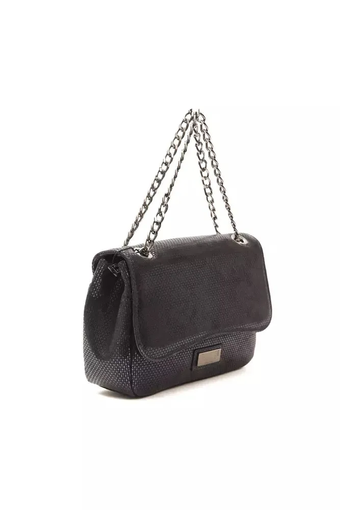 Blue Leather Crossbody Bag