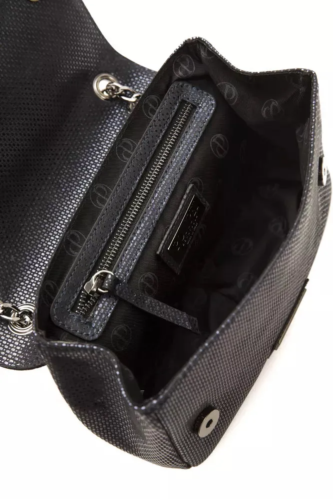 Blue Leather Crossbody Bag