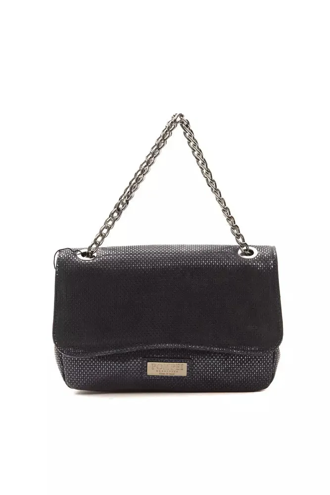 Blue Leather Crossbody Bag