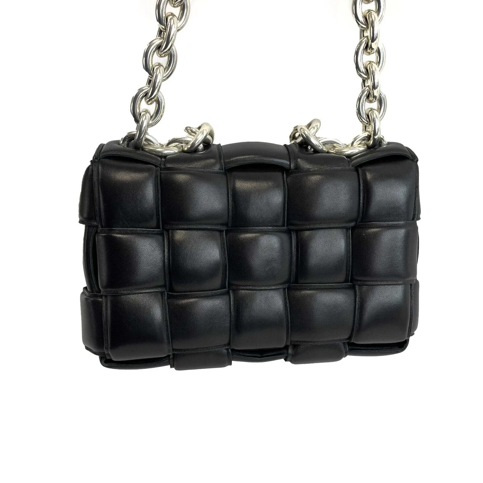 Bottega Veneta Black Chain Cassette Padded Crossbody and Shoulder Bag - Elegant Luxury Accessory