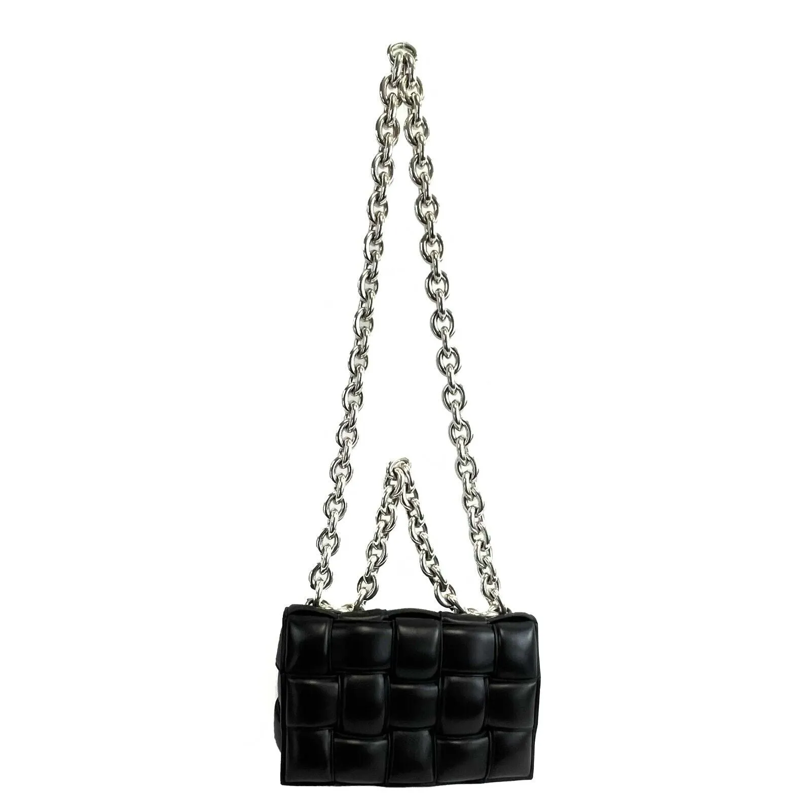 Bottega Veneta Black Chain Cassette Padded Crossbody and Shoulder Bag - Elegant Luxury Accessory