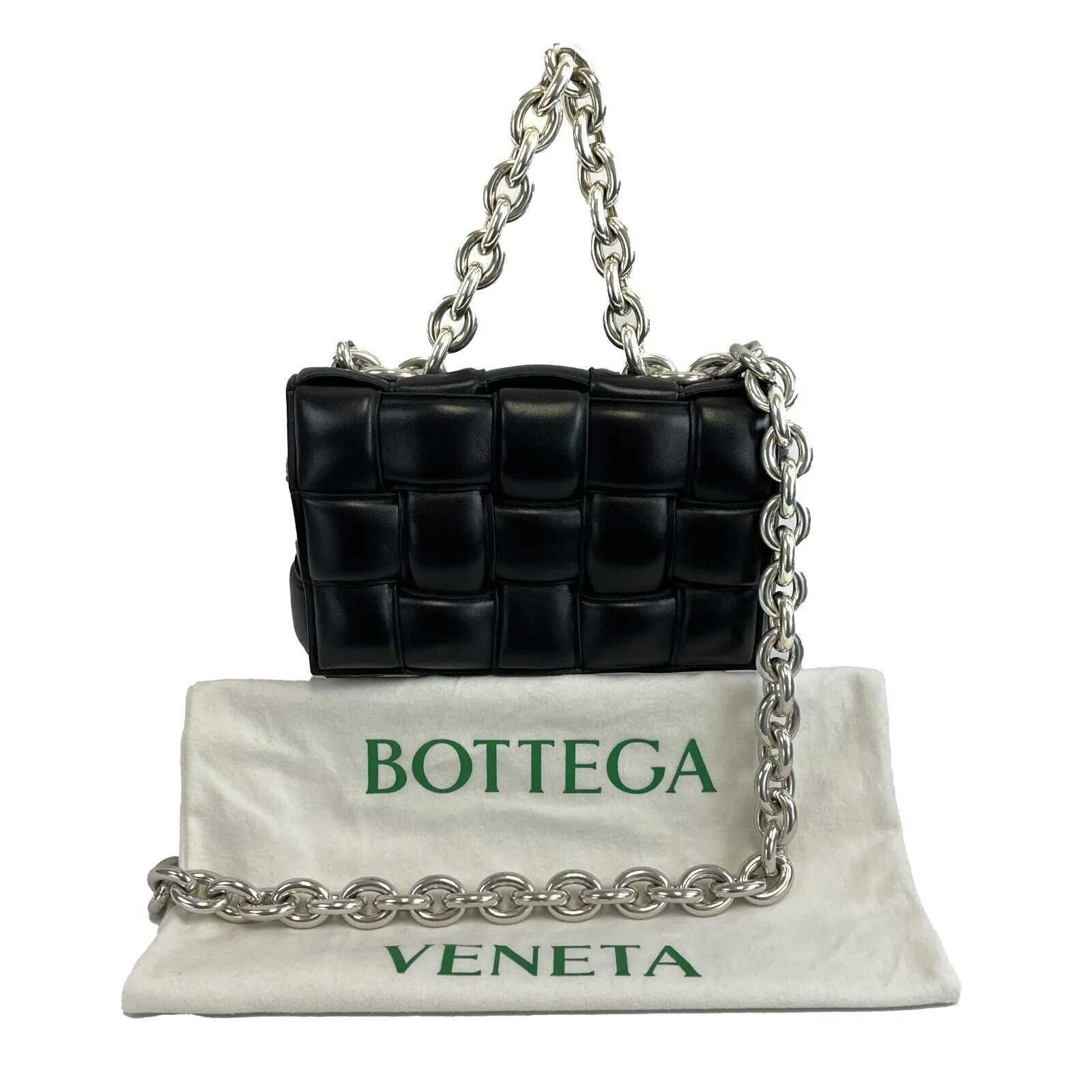 Bottega Veneta Black Chain Cassette Padded Crossbody and Shoulder Bag - Elegant Luxury Accessory