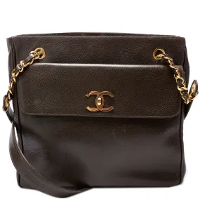 CC Double Pocket Shopping Tote Caviar Vintage