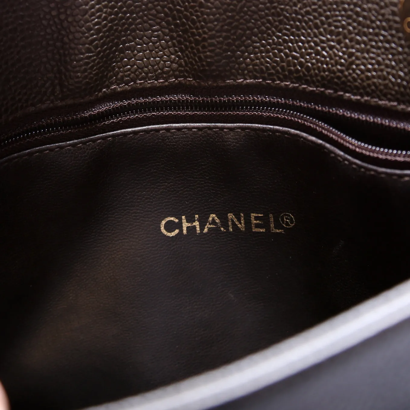 CC Double Pocket Shopping Tote Caviar Vintage