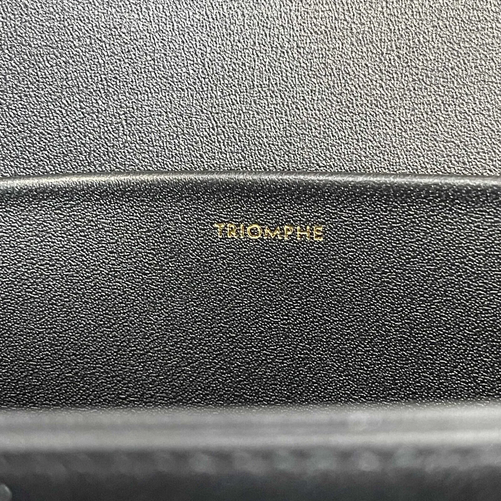 Celine Triomphe Medium Handbag - New Without Tags - Black Shiny Calfskin Leather