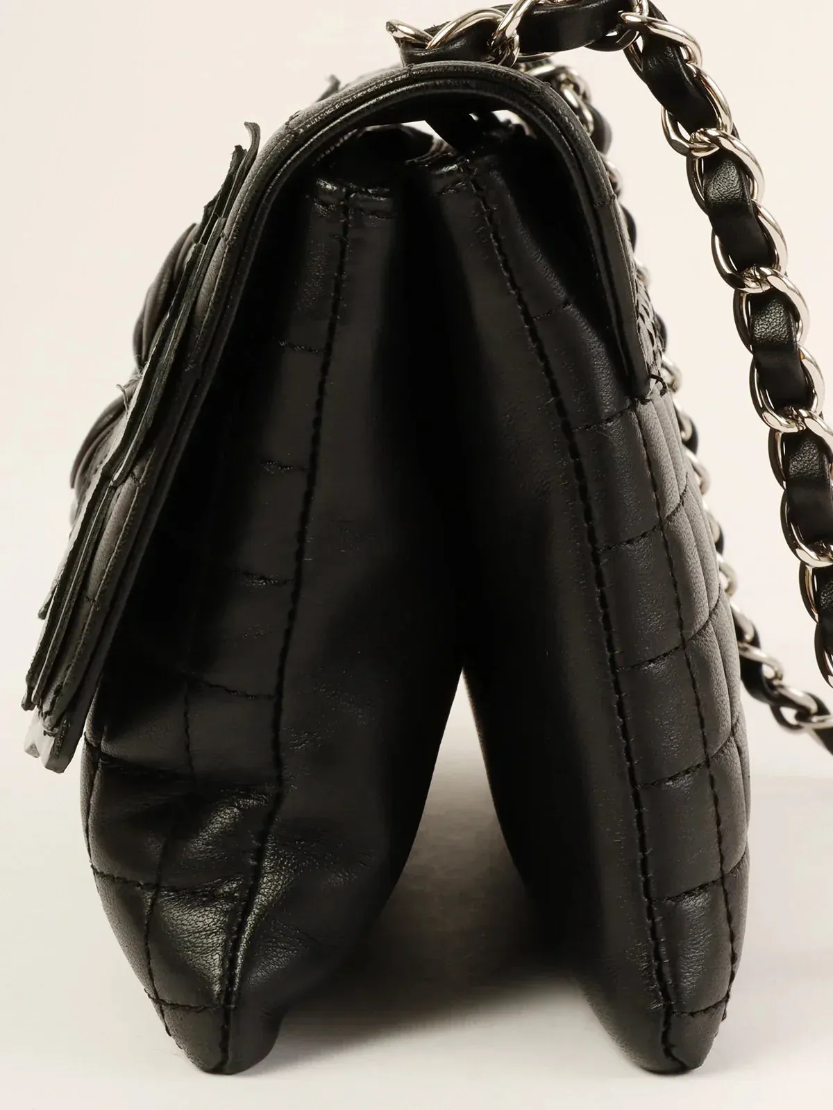 CHANEL 2005 Made Multi Motif Chocolate Bar Chain Bag Black