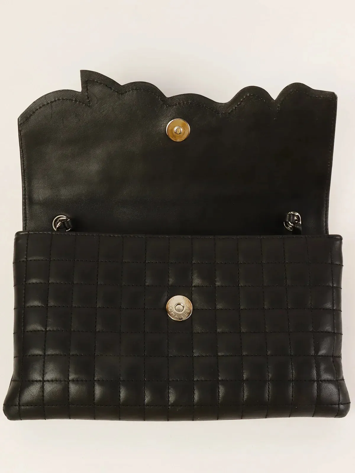 CHANEL 2005 Made Multi Motif Chocolate Bar Chain Bag Black