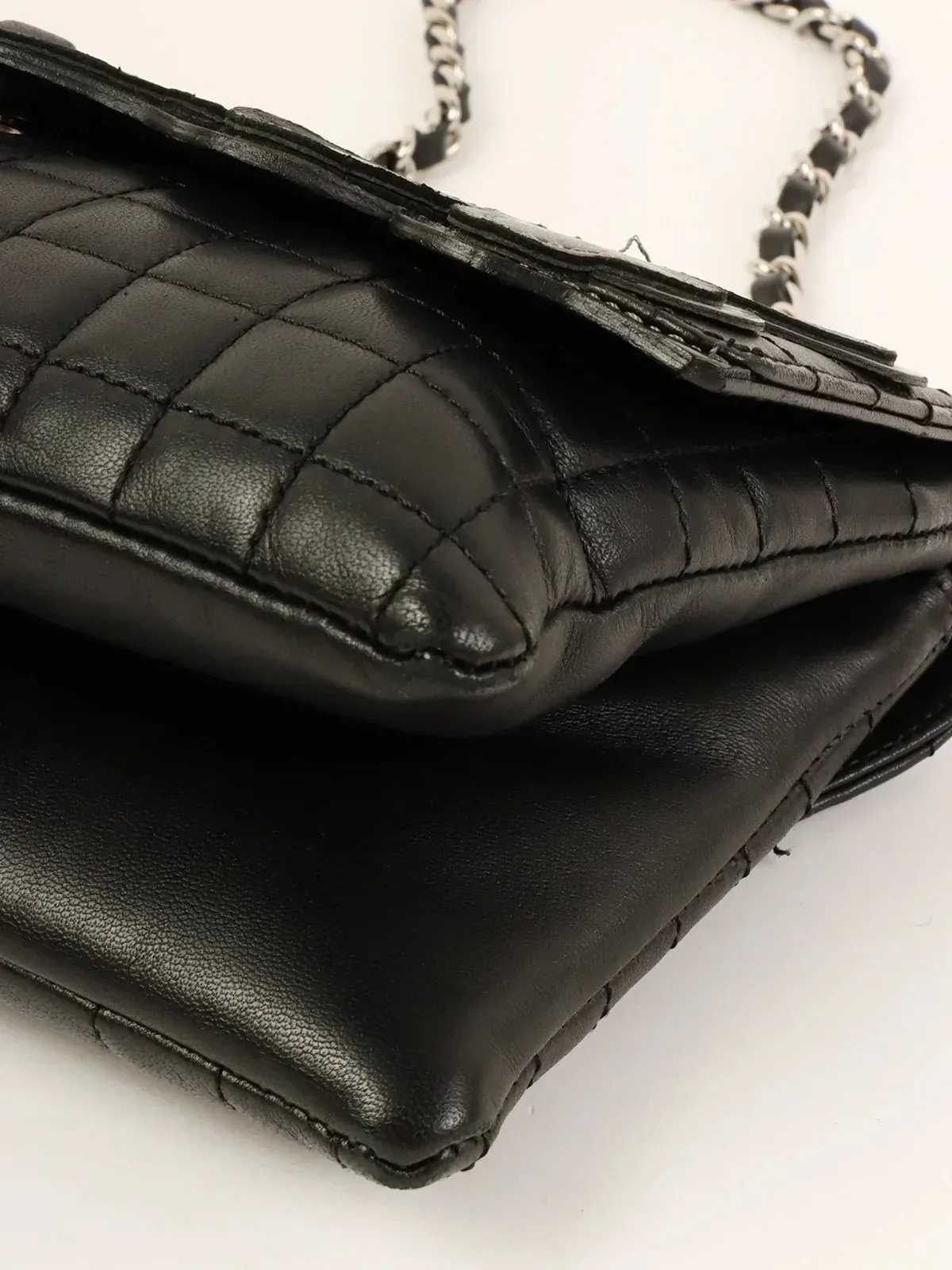 CHANEL 2005 Made Multi Motif Chocolate Bar Chain Bag Black