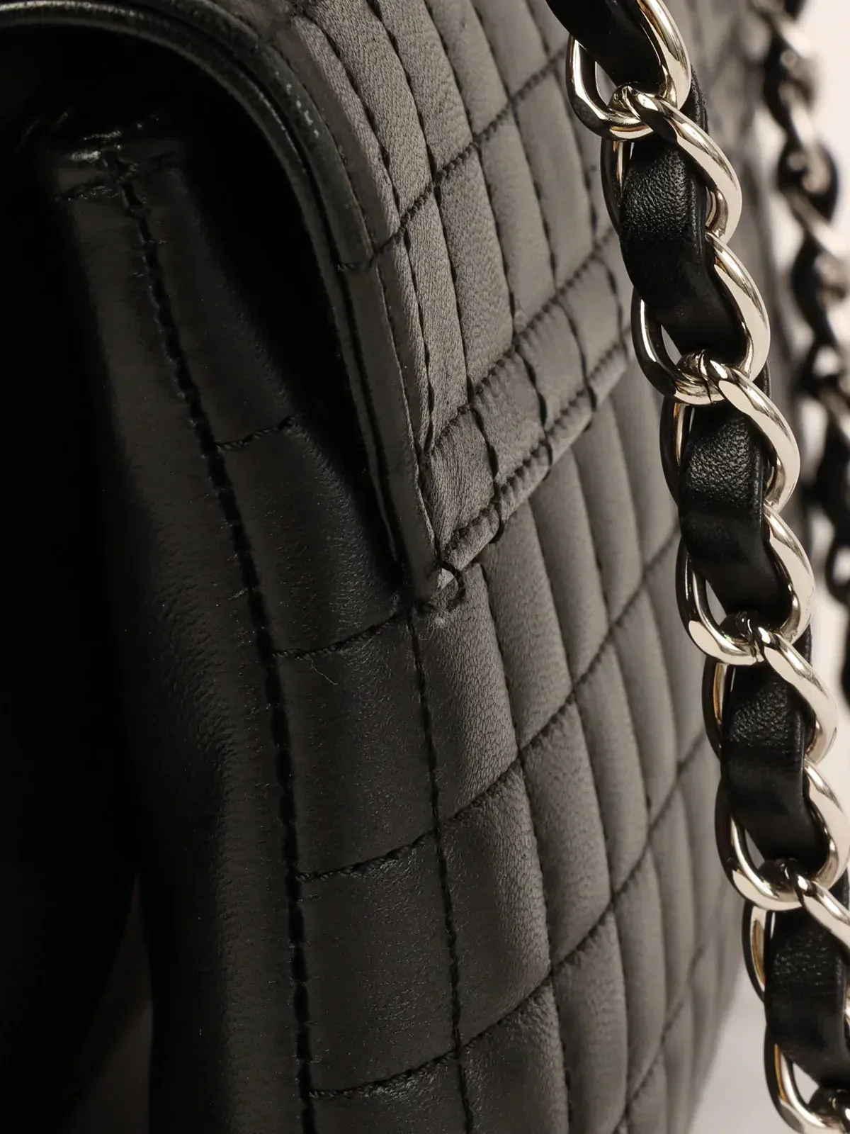 CHANEL 2005 Made Multi Motif Chocolate Bar Chain Bag Black