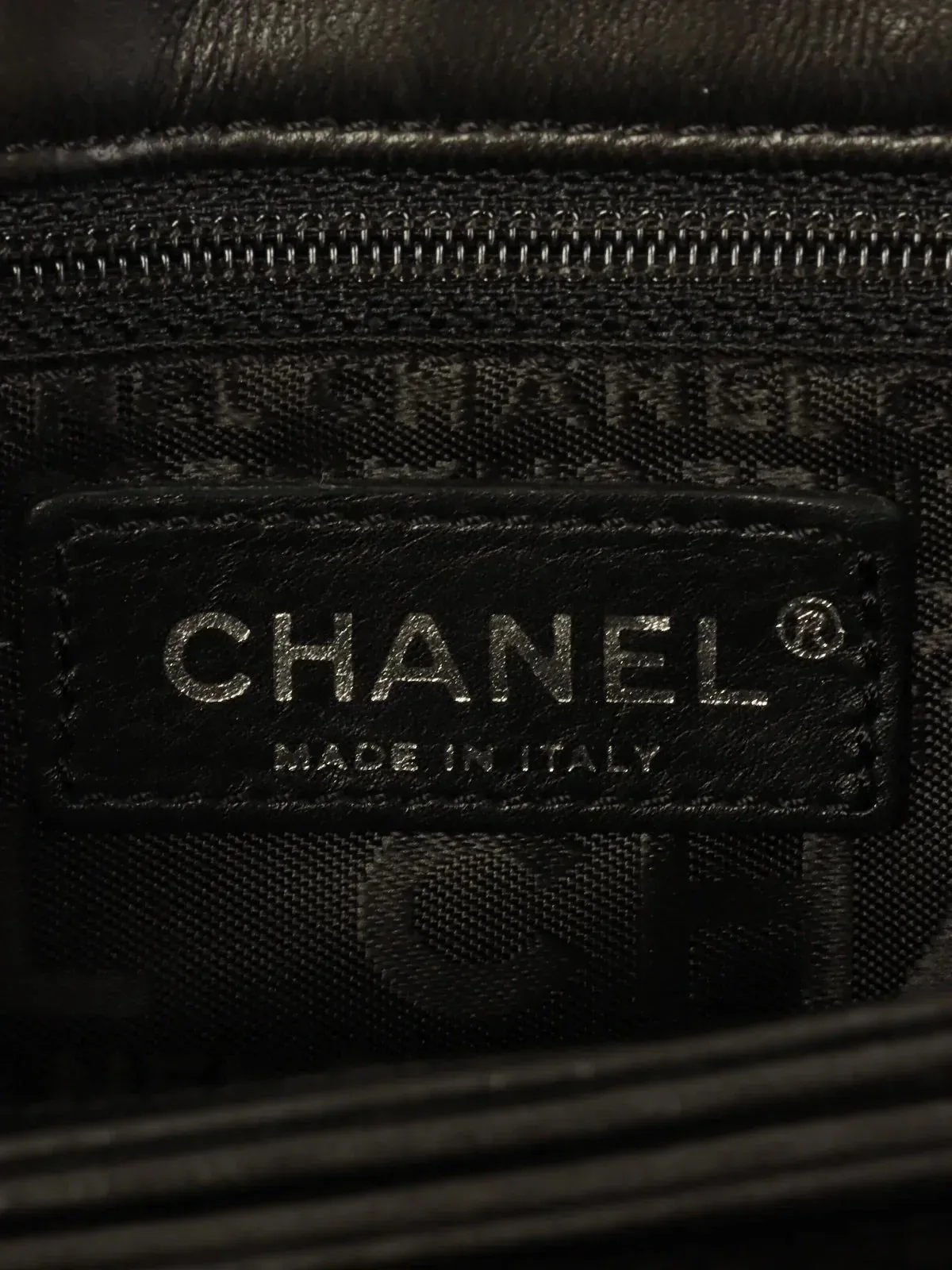 CHANEL 2005 Made Multi Motif Chocolate Bar Chain Bag Black