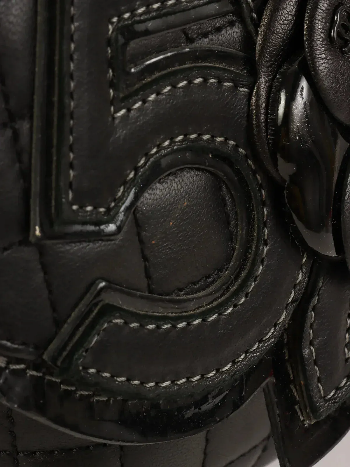 CHANEL 2005 Made Multi Motif Chocolate Bar Chain Bag Black
