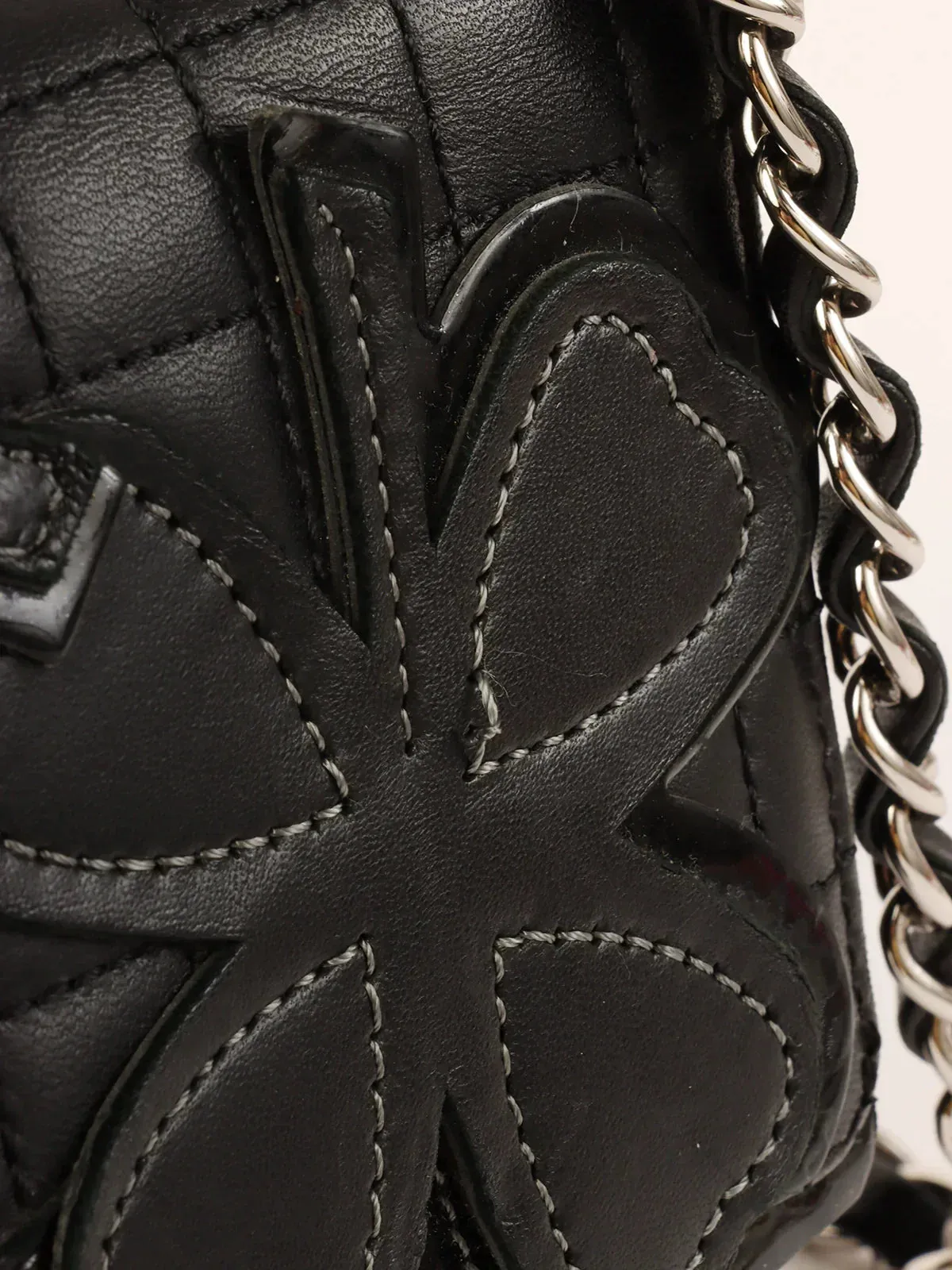 CHANEL 2005 Made Multi Motif Chocolate Bar Chain Bag Black