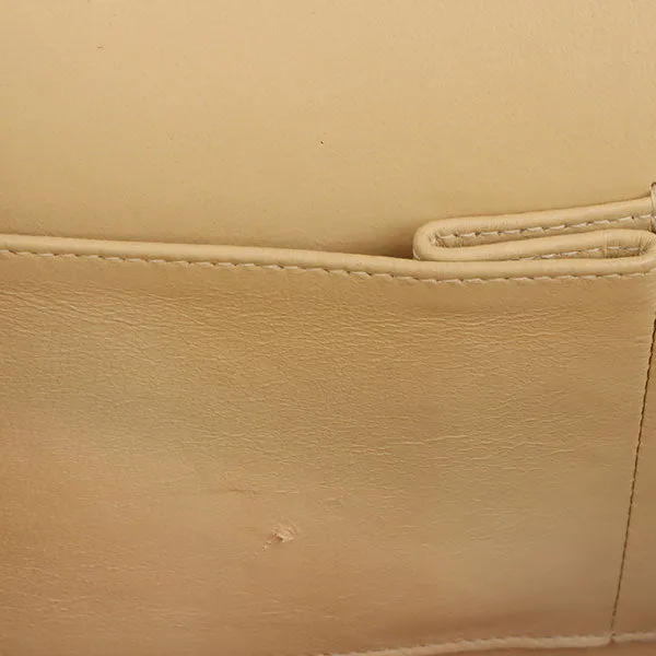 Chanel Around 1995 Made Classic Flap Chain Bag 25Cm Beige