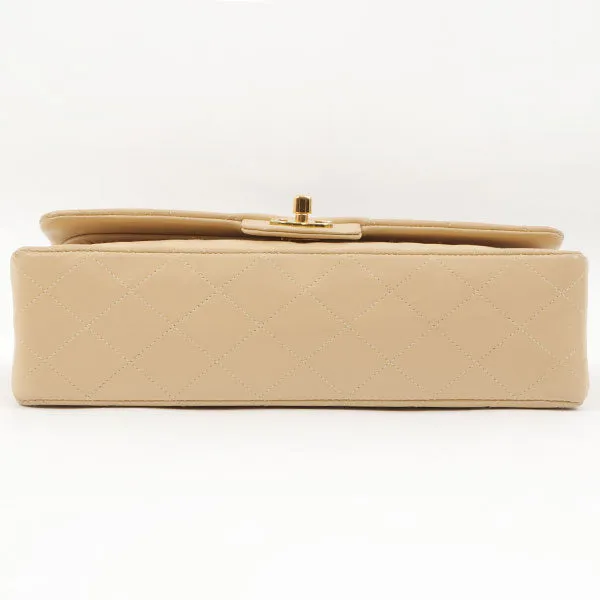 Chanel Around 1995 Made Classic Flap Chain Bag 25Cm Beige