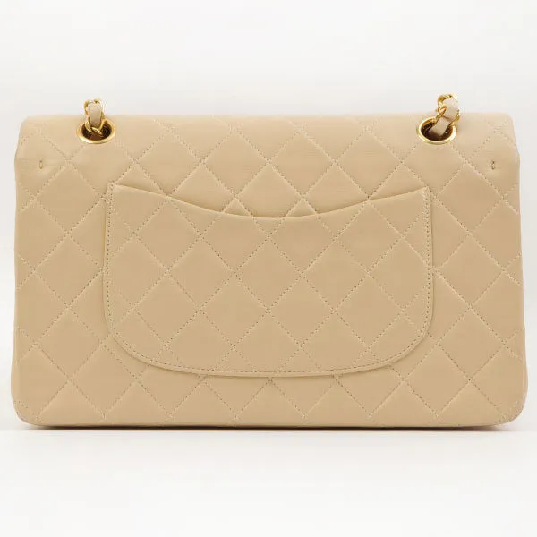Chanel Around 1995 Made Classic Flap Chain Bag 25Cm Beige