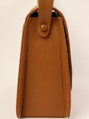 CHANEL Around 1998 Made Caviar Skin Turn-Lock Shoulder Bag Camel