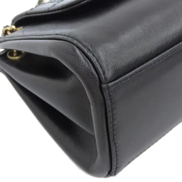 CHANEL Around 2001 Made Chocolate Bar 2.55 Chain Bag Black
