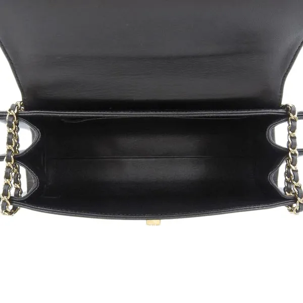 CHANEL Around 2001 Made Chocolate Bar 2.55 Chain Bag Black