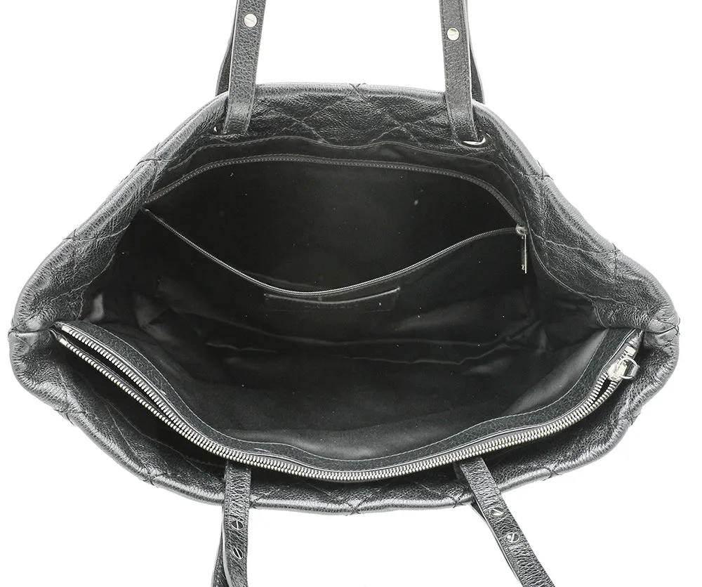 Chanel Black On The Road Shopping Tote Bag