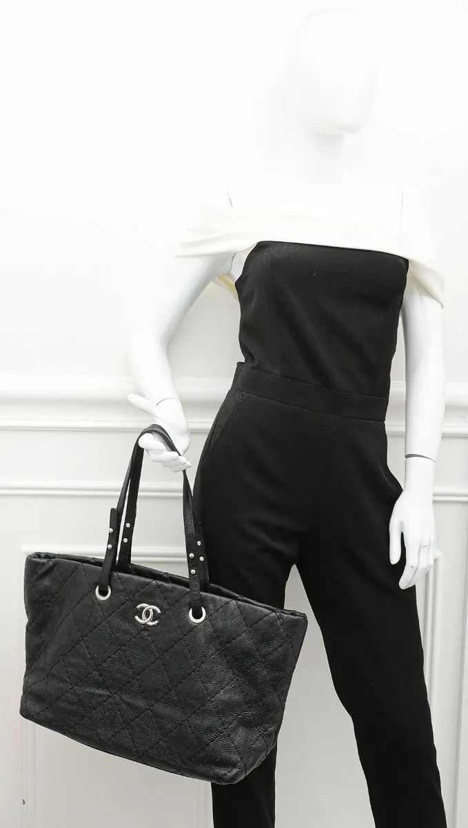 Chanel Black On The Road Shopping Tote Bag