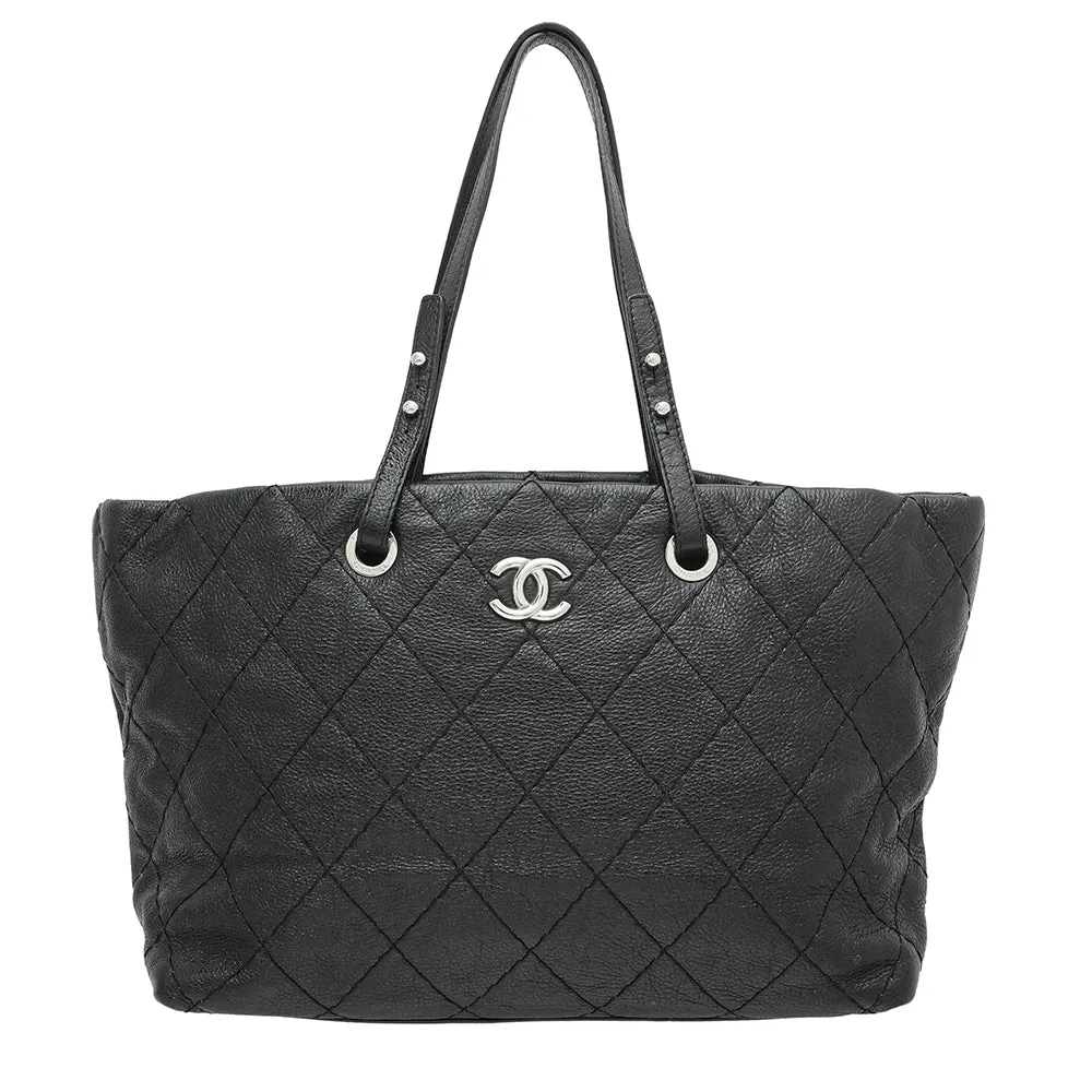 Chanel Black On The Road Shopping Tote Bag