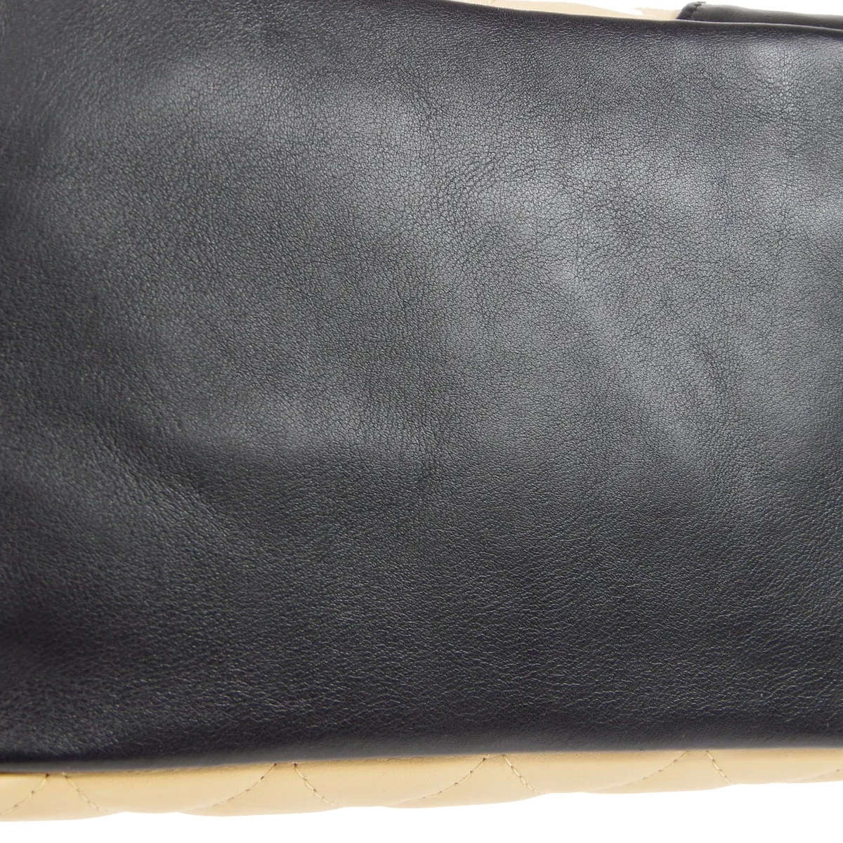 CHANEL Cambon Ligne Hand Tote Bag Beige Calfskin
