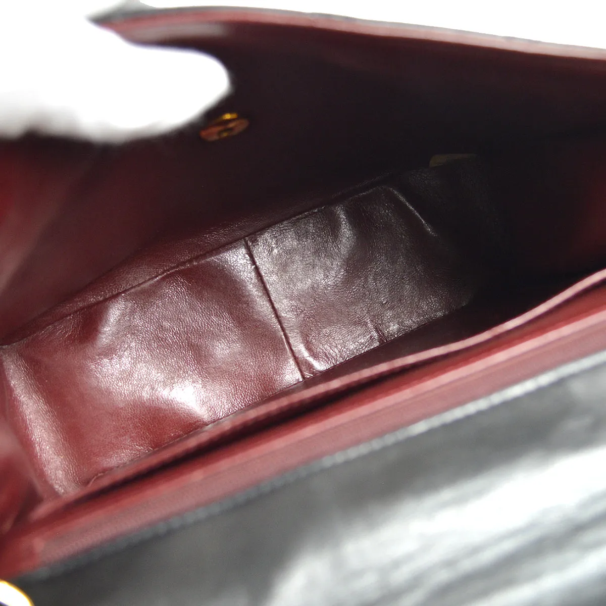 CHANEL Chain Shoulder Bag Black Lambskin