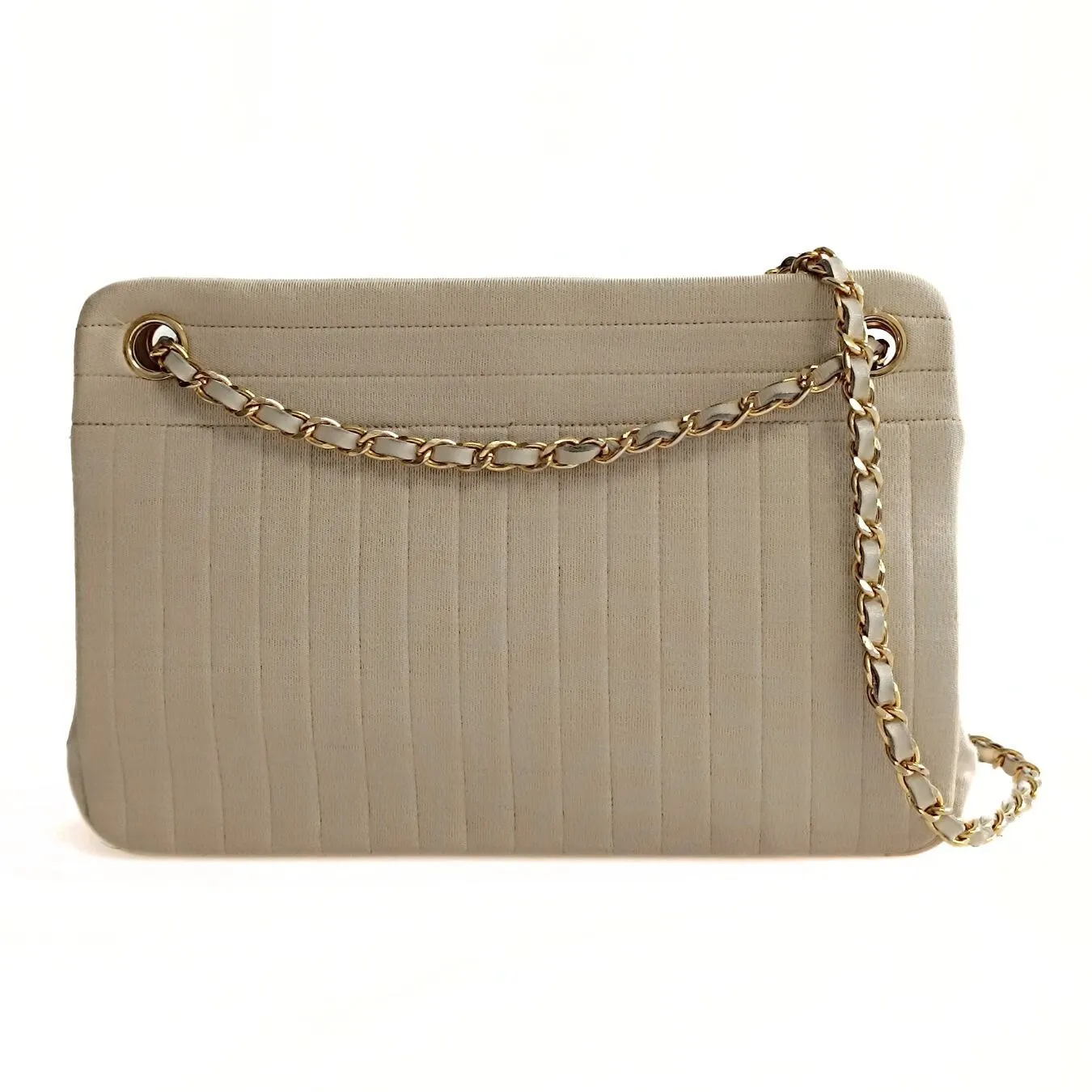 CHANEL Chanel Chanel vintage shoulder bag in beige cotton