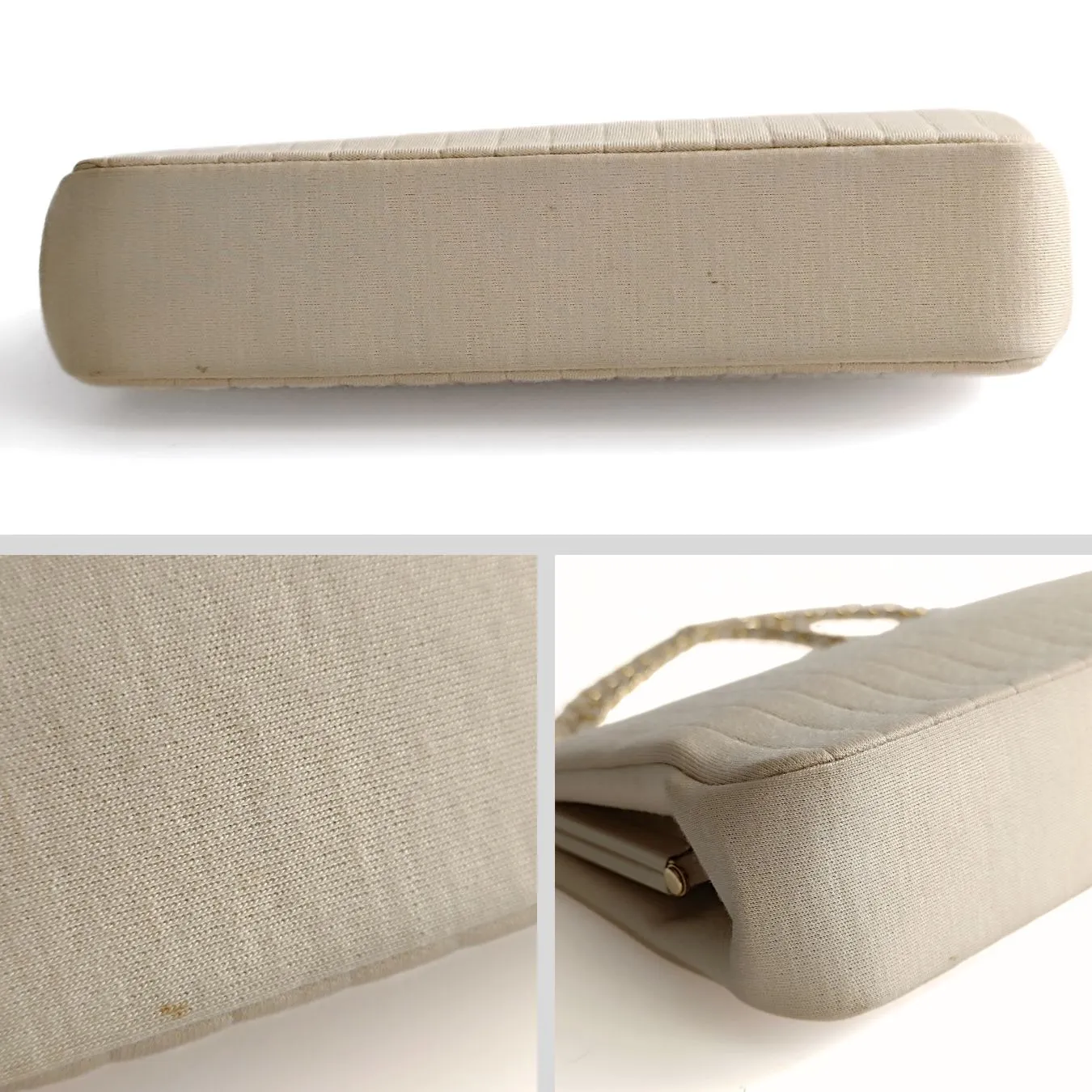 CHANEL Chanel Chanel vintage shoulder bag in beige cotton