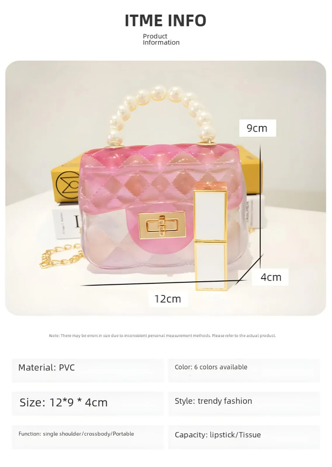 Crystal Acrylic Mini Size Sling Bag