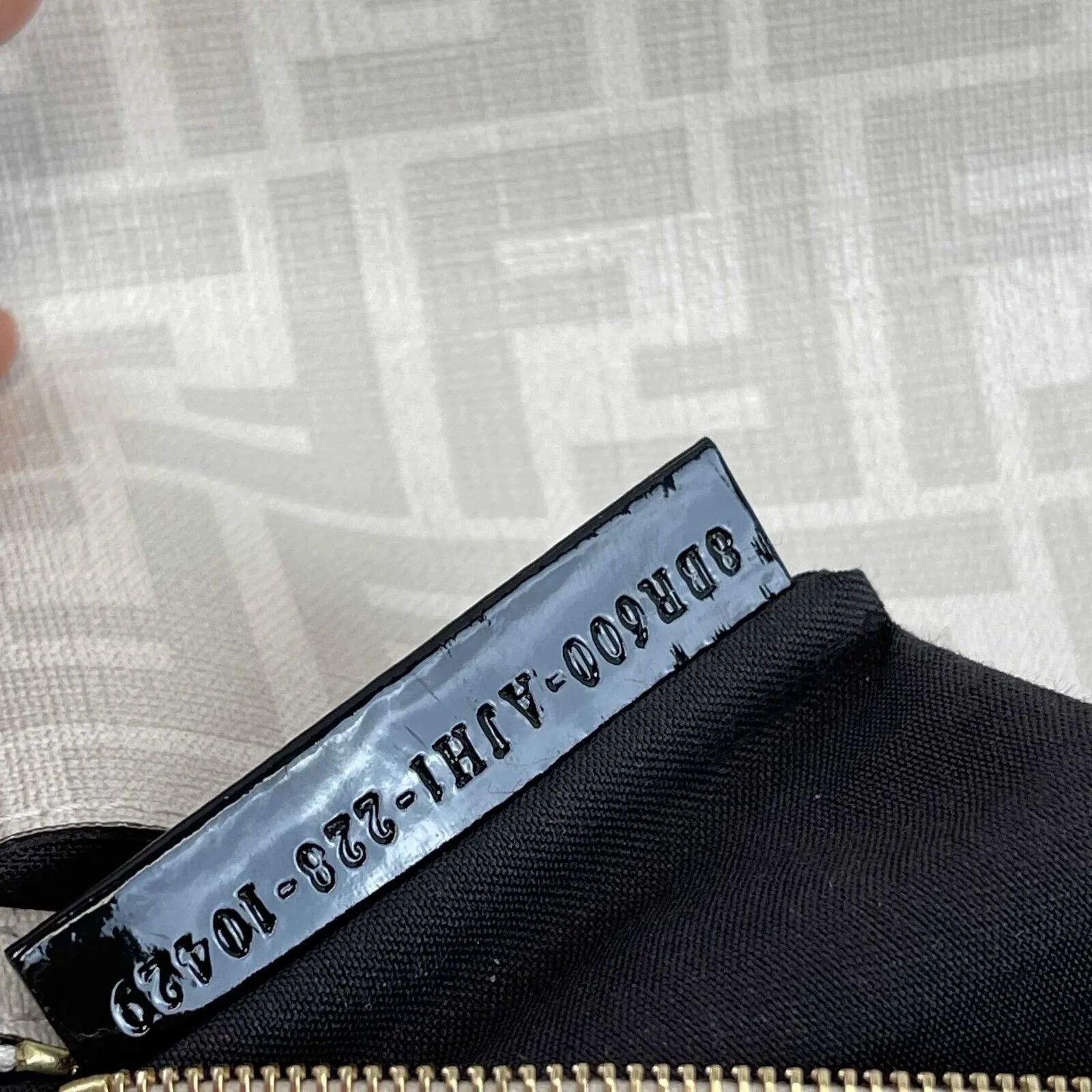 New Fendi White FF Glazed Baguette Crossbody in Bianco Perla with Bikini Girls Pattern - Without Tags