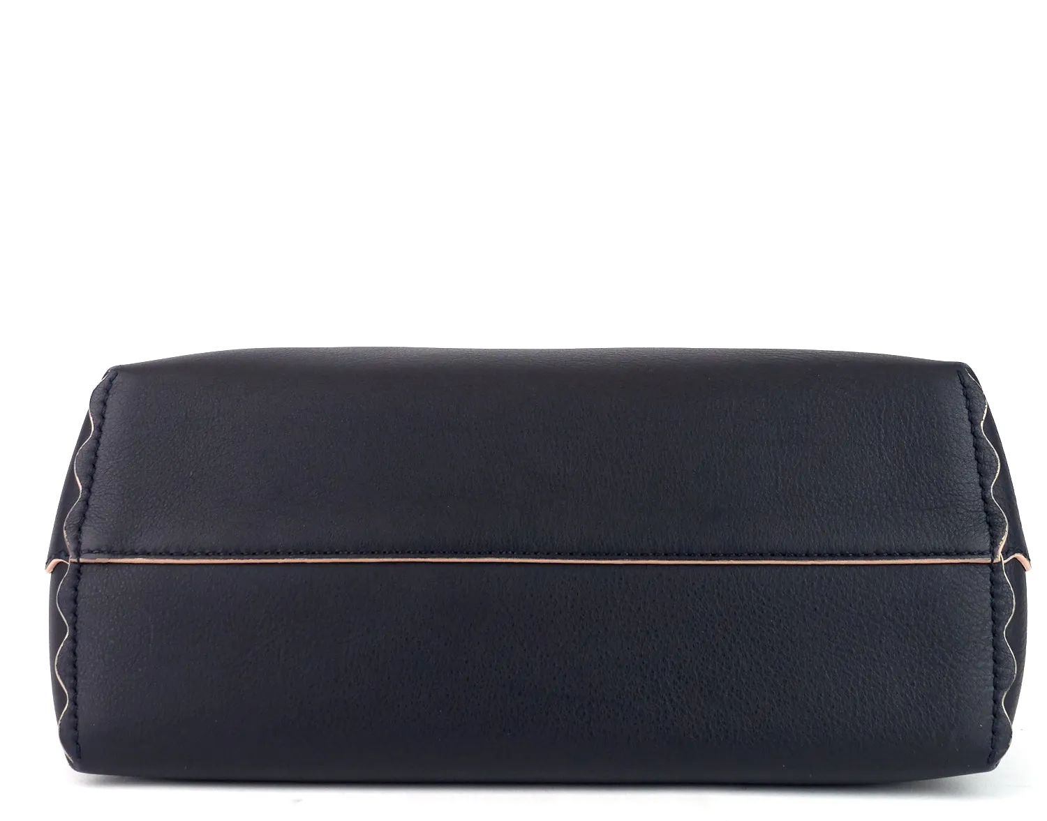Fendi Black Leather Small Pearl Embellished By The Way Satchel
