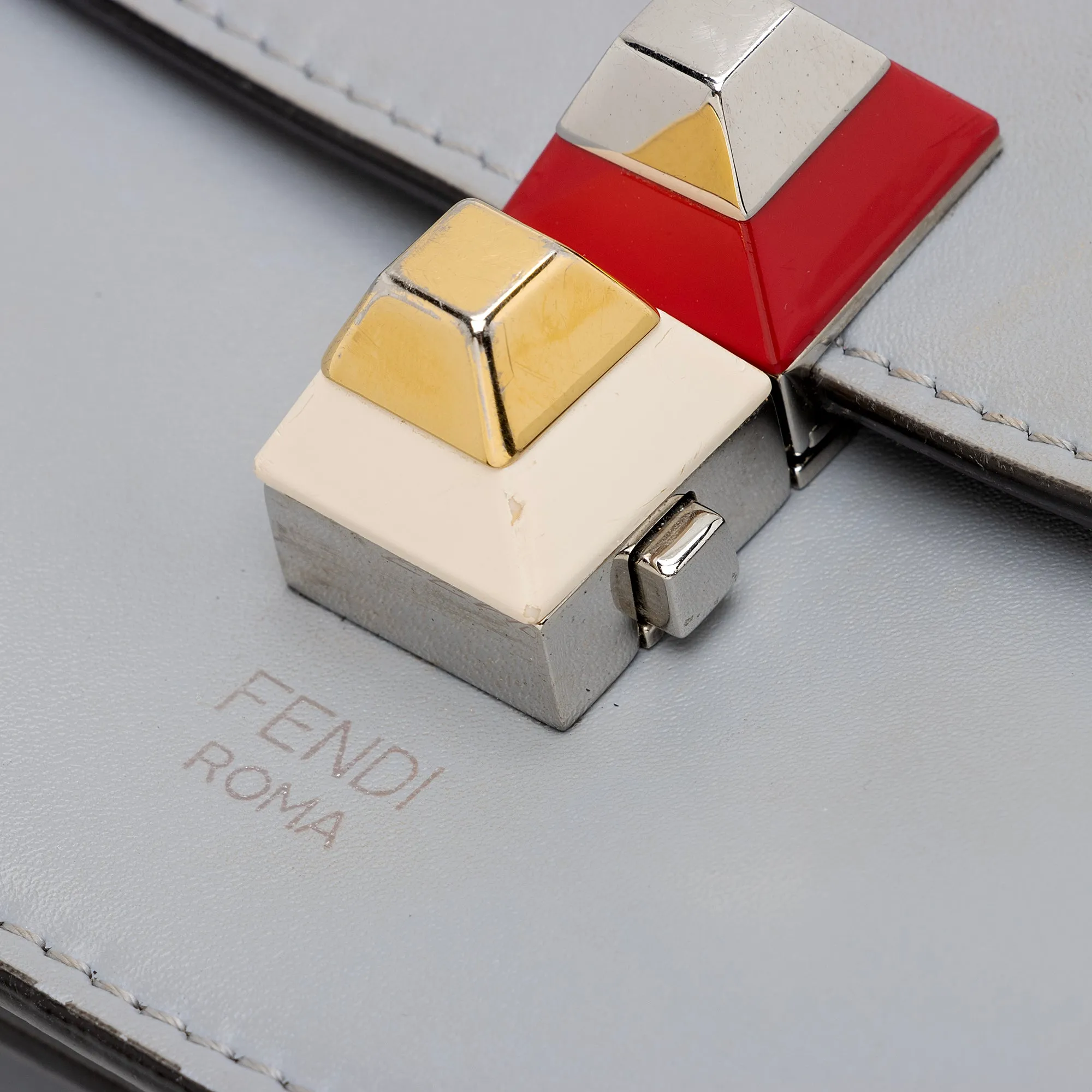 Fendi Calfskin Kan I Small Shoulder Bag (SHF-22970)