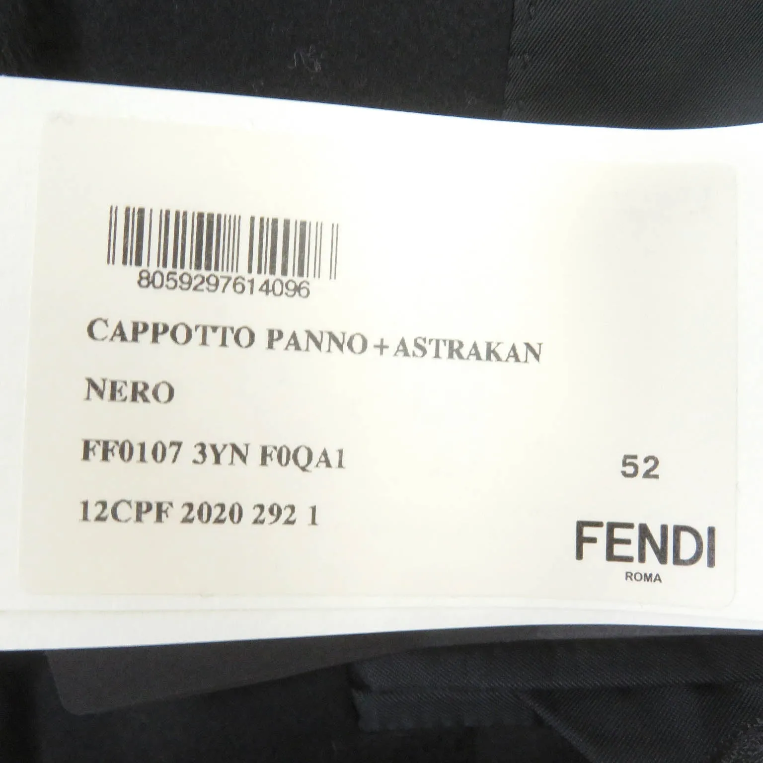 FENDI Chester coat FF01073YN wool black 52