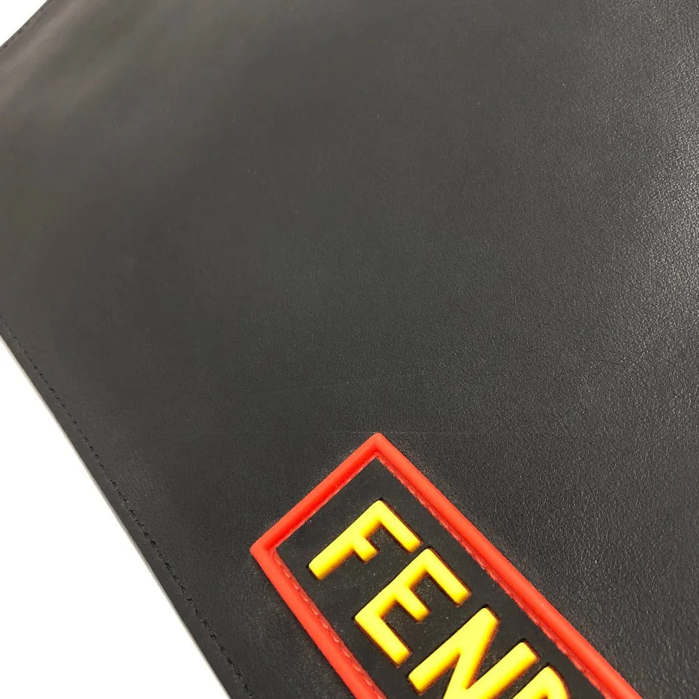 FENDI Clutch bag 7N0078  leather black LOVE mens Used