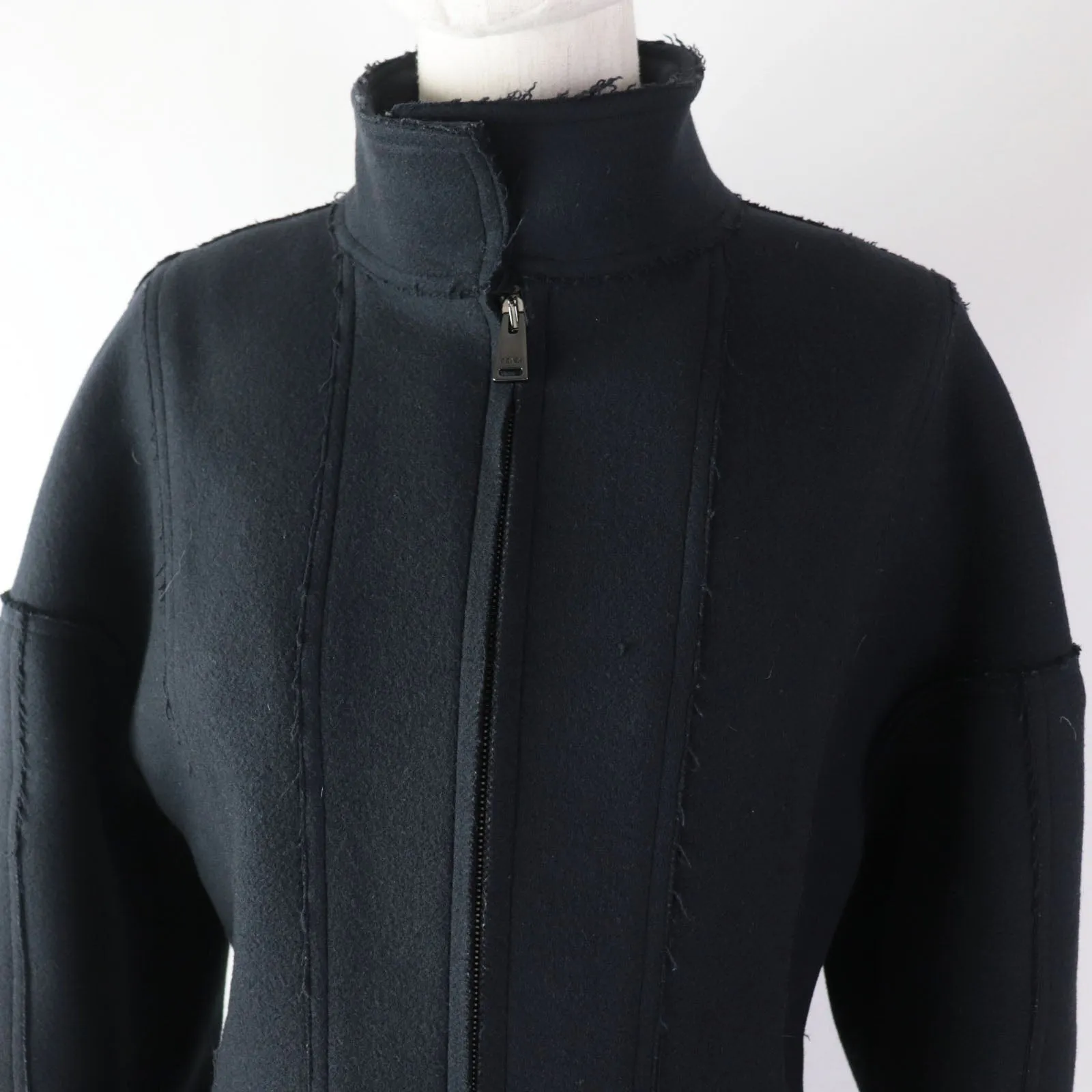 FENDI coat wool Dark navy 40