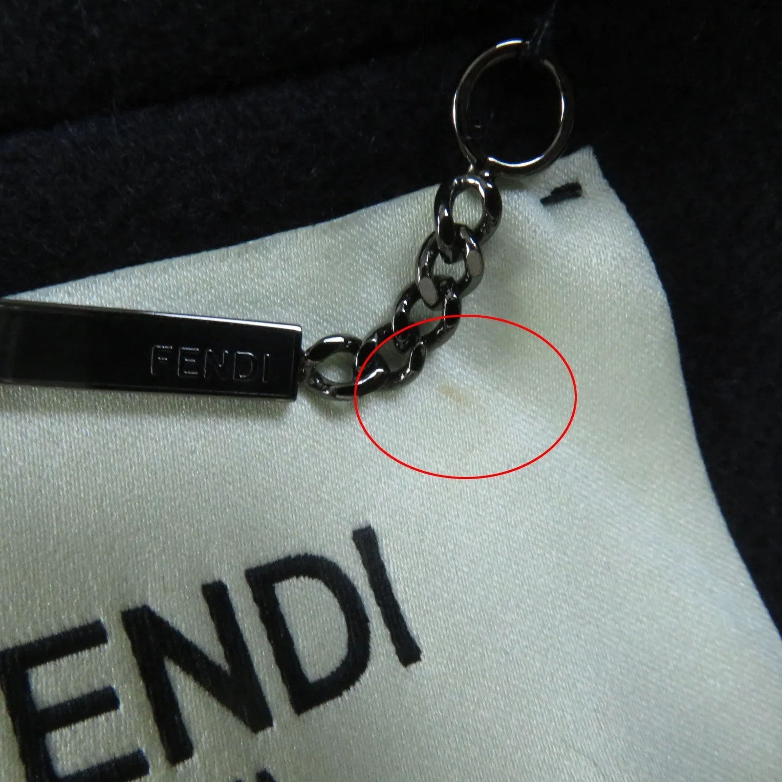 FENDI coat wool Dark navy 40
