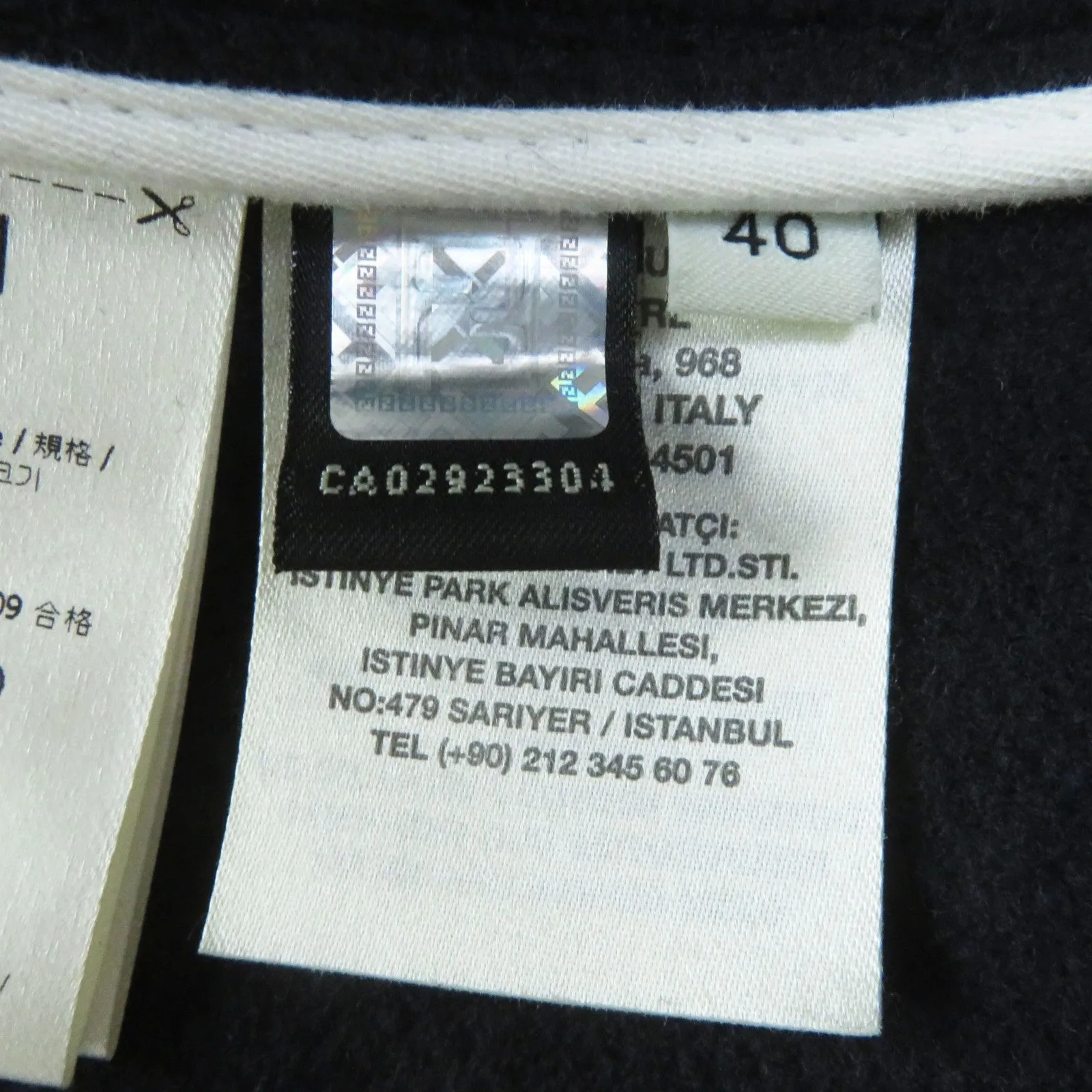 FENDI coat wool Dark navy 40