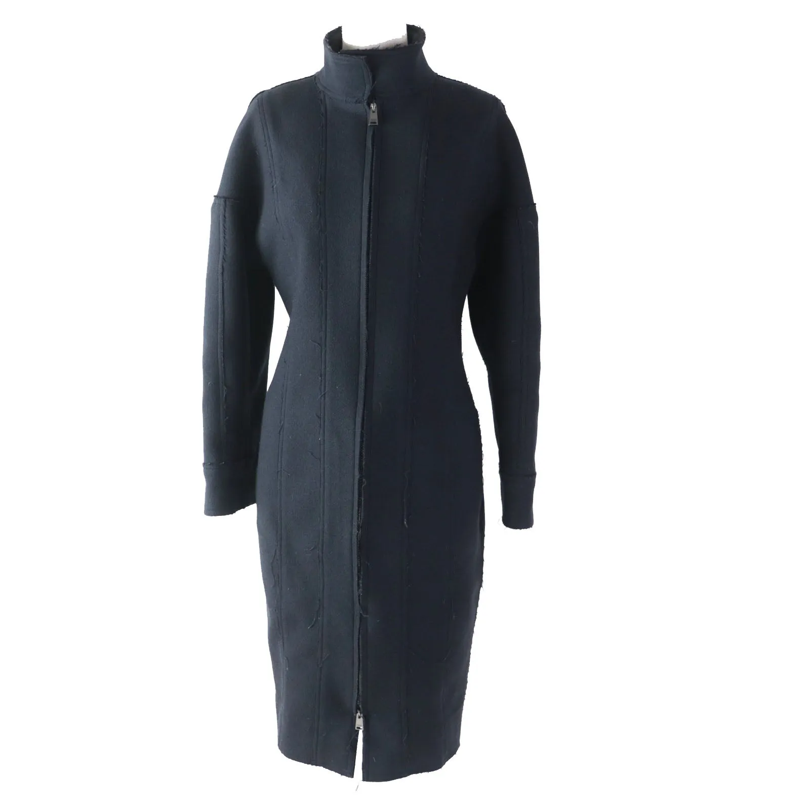 FENDI coat wool Dark navy 40