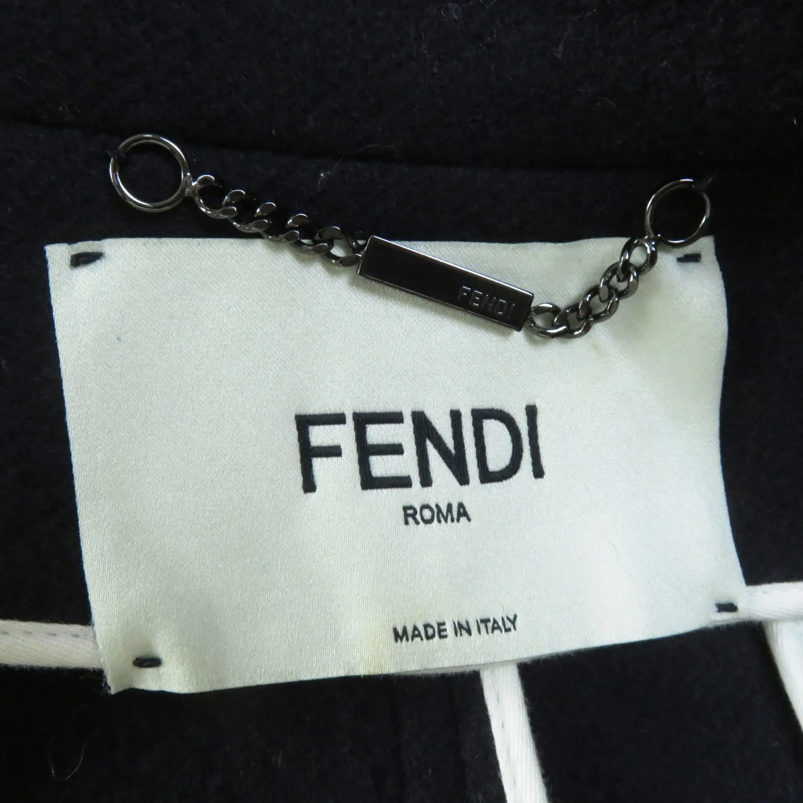 FENDI coat wool Dark navy 40